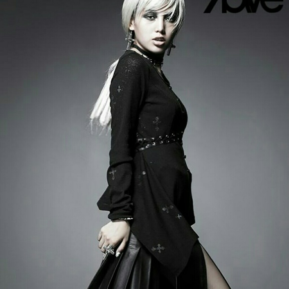 Punk Rave Discontinued Black Gothic Cross Print - Picture 3 of 5